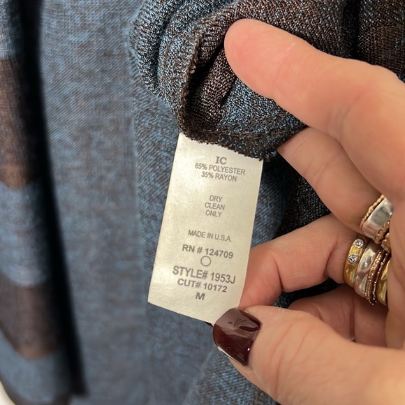 IC by Connie K Blue and Brown Kimono Size M - Picture 3 of 10